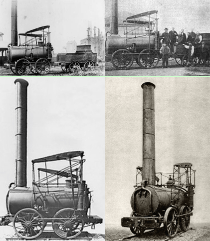 Photographs of the steam locomotive ‘Agenoria’, c. 1860 .
The 'Agenoria' was a Rocket-era steam locomotive built in 1828-1829 by Foster, Rastrick & Company, Stourbridge. The company, founded in 1816, derived its name from its founders – James Foster, ironmaster and senior partner of John Bradley & Co., Stourbridge, and John Urpeth Rastrick, an engineer who was a judge at the Rainhill Trials in 1829. The Agenoria was one of two almost identical steam locomotives built by Foster, Rastrick & Company and was designed for use not far from the Company’s Stourbridge works, on the Earl of Dudley’s Shutt End Railway in Kingswinford and was the only locomotive on the railway for many years. It was the first steam locomotive to operate in the Black Country.
The bottom right picture is from https://www.sciencephoto.com/media/629939/view/agenoria-locomotive-historical-image. the others are from https://www.stourbridge.com/agenoria.htm
Similar photos are available in the Dudley Archives collection - Ref: p/56, Ref: p/142. Ref: p/2024